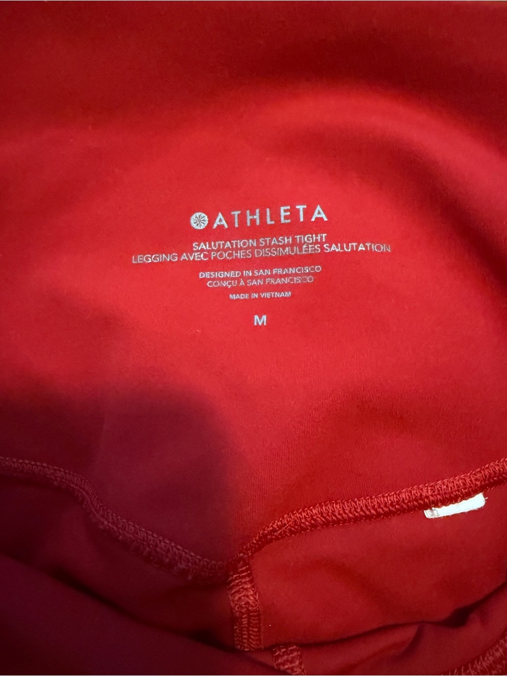 Athleta High-Waist Red Leggings with Pockets - Picture 6 of 6